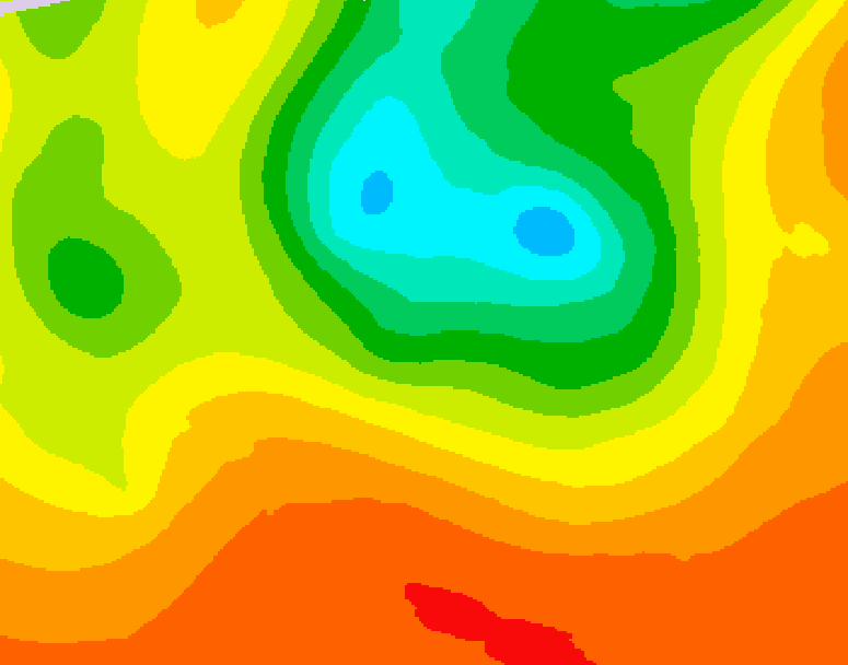 GDPS 500 millibar geopotential height 222 hour forecast chart for Canada based on 2025/07/17 1200Z data