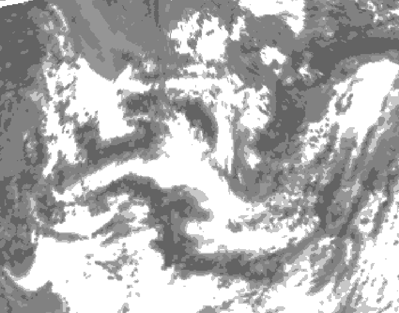GDPS total cloud 090 hour forecast chart for Canada based on 2025/07/17 0000Z data