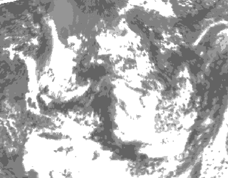 GDPS total cloud 114 hour forecast chart for Canada based on 2025/07/17 0000Z data