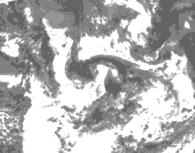 GDPS total cloud 162 hour forecast chart for Canada based on 2025/07/17 0000Z data