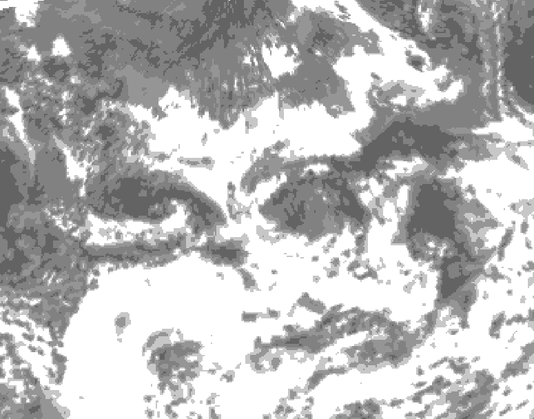 GDPS total cloud 210 hour forecast chart for Canada based on 2025/07/17 0000Z data