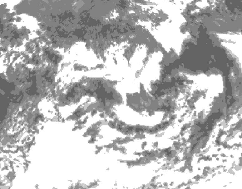 GDPS total cloud 234 hour forecast chart for Canada based on 2025/07/17 0000Z data