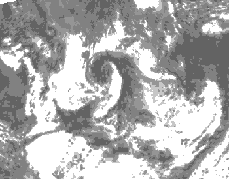 GDPS total cloud 126 hour forecast chart for Canada based on 2025/07/17 1200Z data