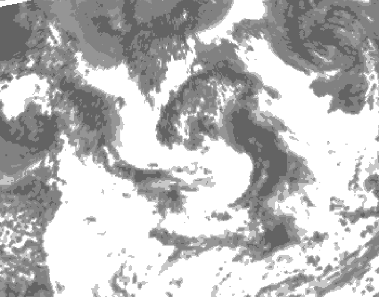 GDPS total cloud 174 hour forecast chart for Canada based on 2025/07/17 1200Z data