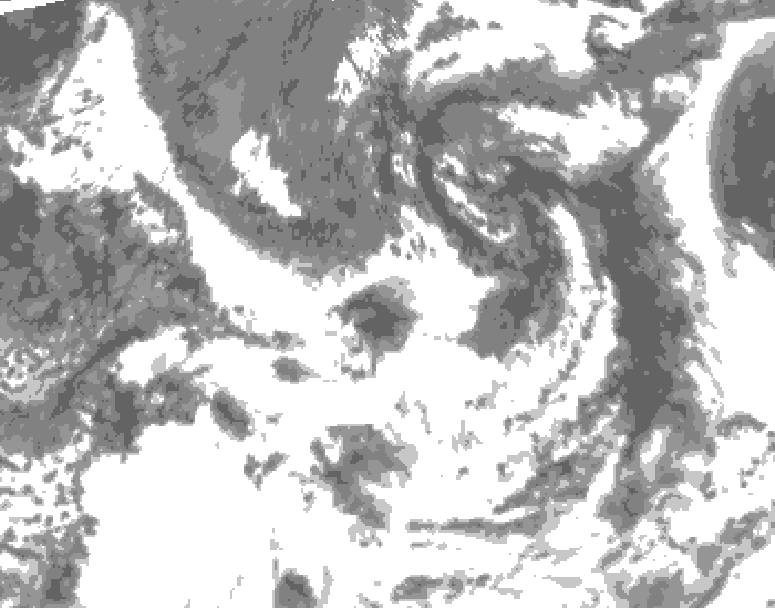 GDPS total cloud 222 hour forecast chart for Canada based on 2025/07/17 1200Z data