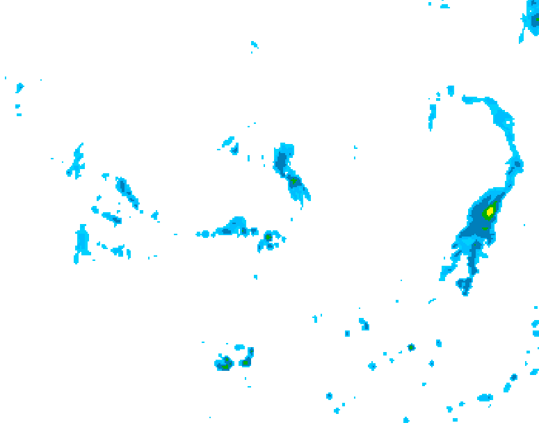 GDPS precipitation 210 hour forecast chart for Canada based on 2025/07/18 0000Z data