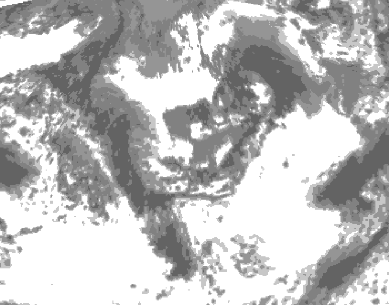 GDPS total cloud 240 hour forecast chart for Canada based on 2025/09/06 0000Z data