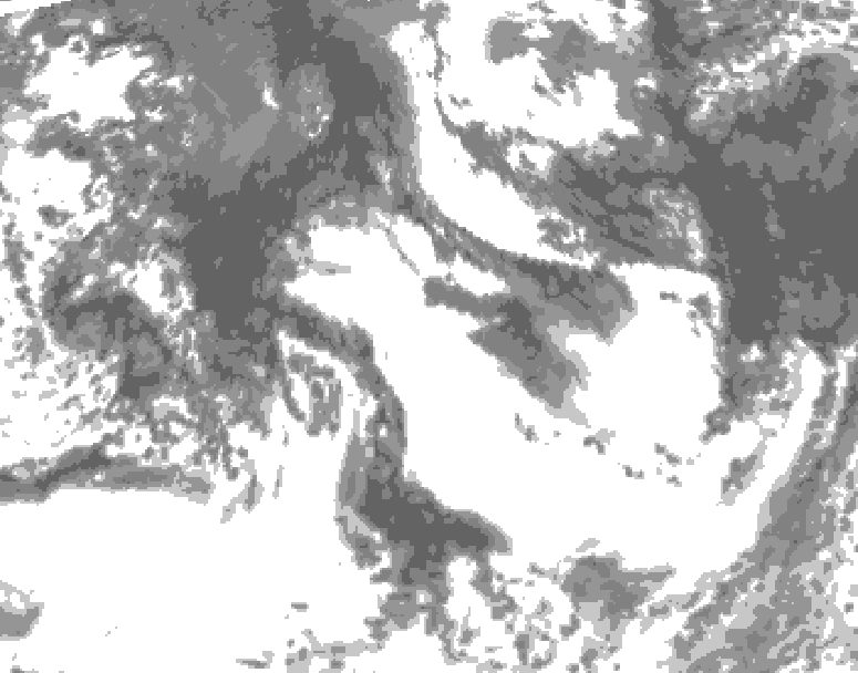 GDPS total cloud 216 hour forecast chart for Canada based on 2025/09/08 0000Z data