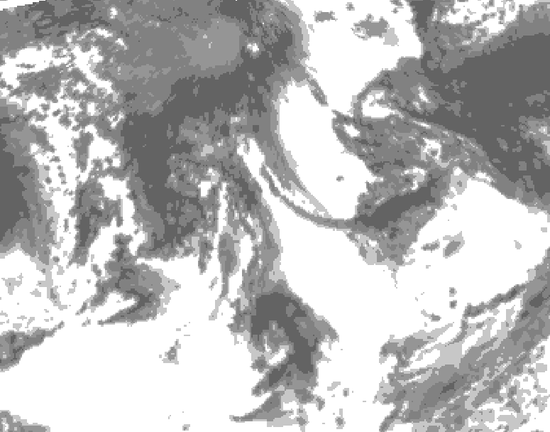 GDPS total cloud 234 hour forecast chart for Canada based on 2025/09/08 0000Z data
