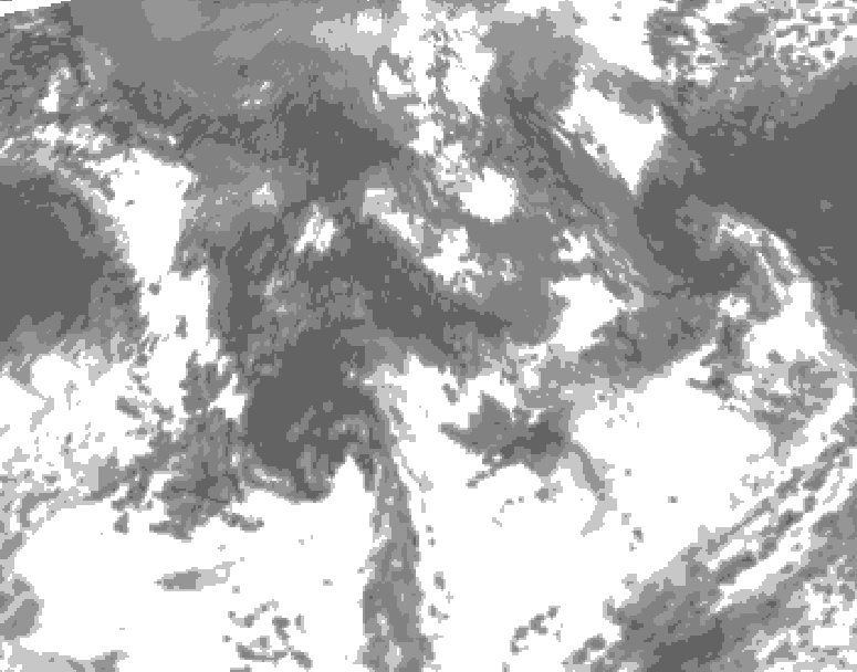 GDPS total cloud 240 hour forecast chart for Canada based on 2025/09/08 1200Z data