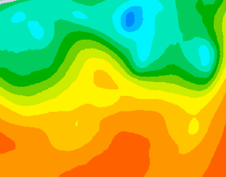 GDPS 500 millibar geopotential height 198 hour forecast chart for Canada based on 2025/09/09 1200Z data