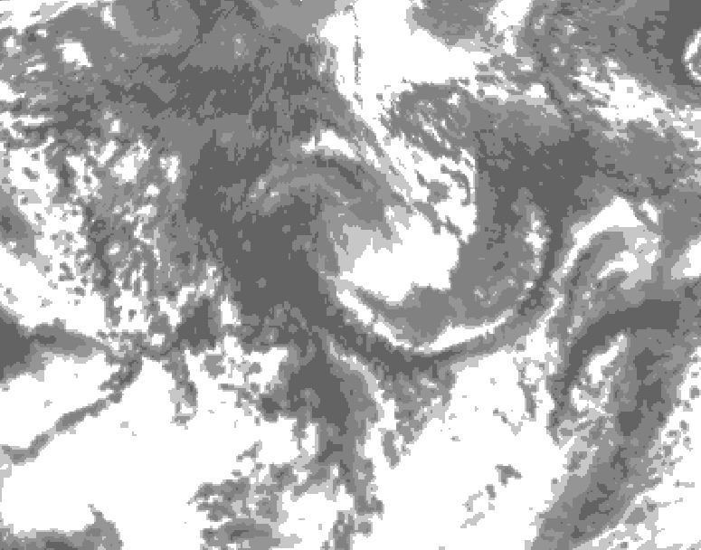 GDPS total cloud 228 hour forecast chart for Canada based on 2025/09/09 0000Z data