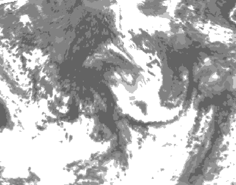 GDPS total cloud 234 hour forecast chart for Canada based on 2025/09/09 0000Z data