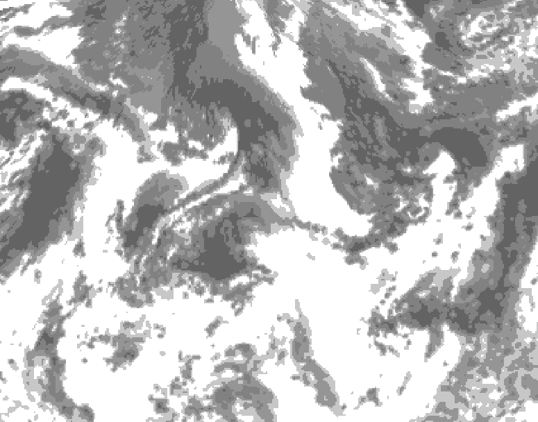 GDPS total cloud 156 hour forecast chart for Canada based on 2025/09/09 1200Z data