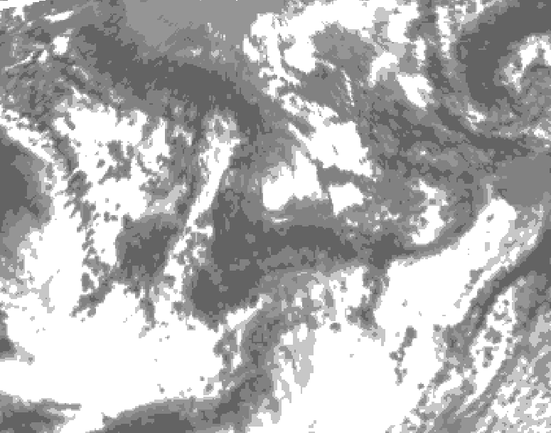 GDPS total cloud 216 hour forecast chart for Canada based on 2025/09/09 1200Z data