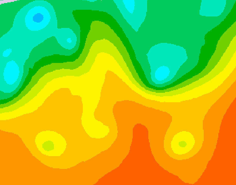 GDPS 500 millibar geopotential height 132 hour forecast chart for Canada based on 2025/09/10 1200Z data