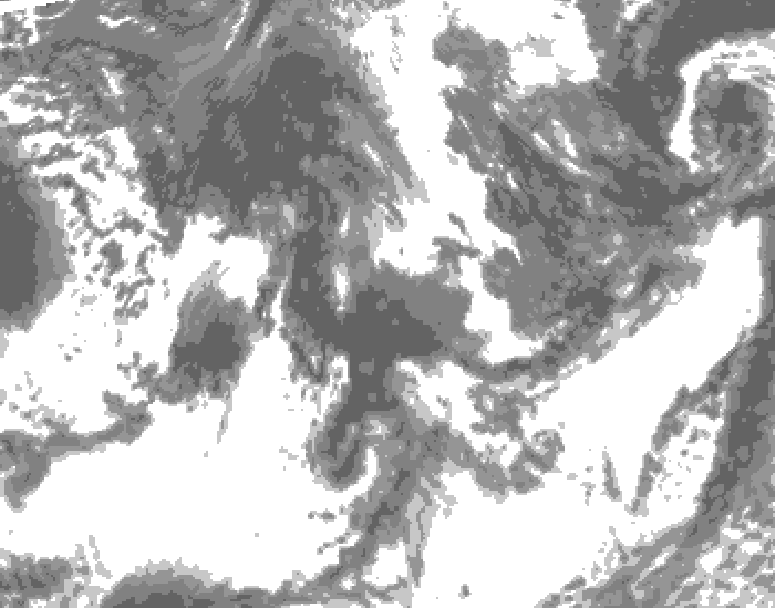 GDPS total cloud 210 hour forecast chart for Canada based on 2025/09/10 0000Z data