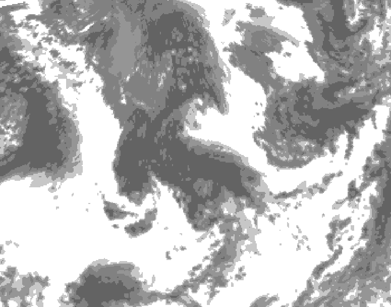 GDPS total cloud 234 hour forecast chart for Canada based on 2025/09/10 0000Z data