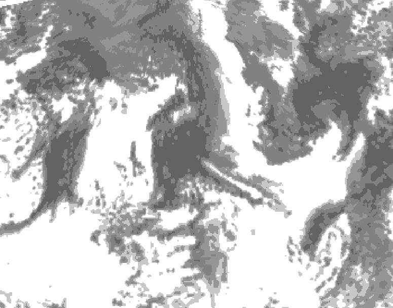 GDPS total cloud 156 hour forecast chart for Canada based on 2025/09/10 1200Z data