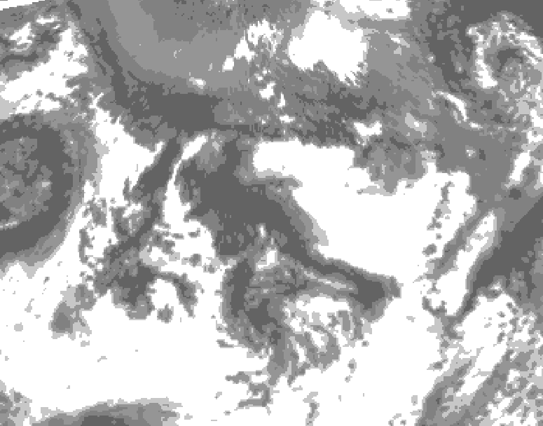 GDPS total cloud 198 hour forecast chart for Canada based on 2025/09/10 1200Z data