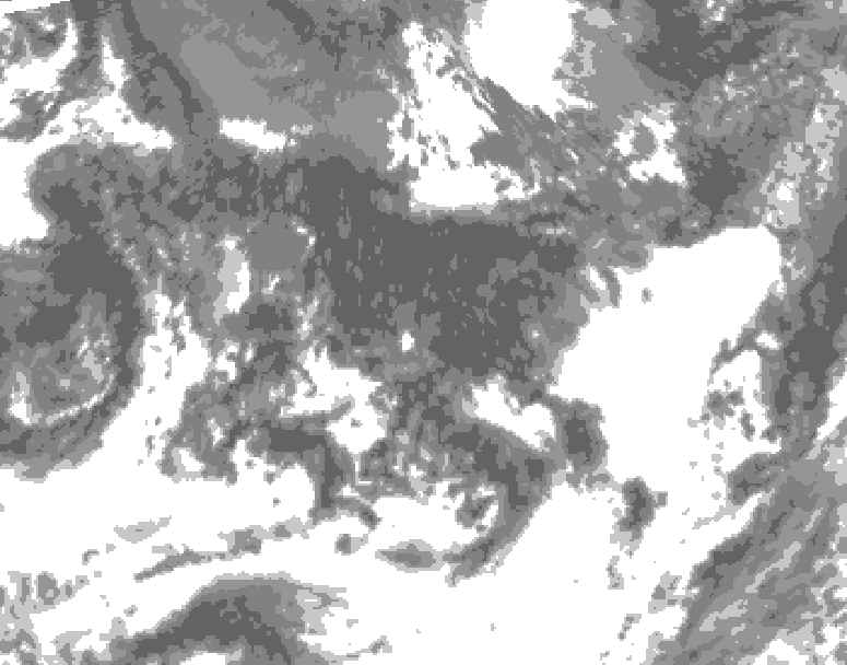 GDPS total cloud 222 hour forecast chart for Canada based on 2025/09/10 1200Z data