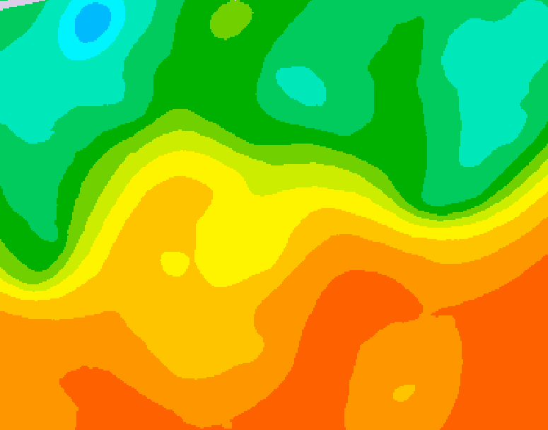 GDPS 500 millibar geopotential height 132 hour forecast chart for Canada based on 2025/09/11 1200Z data