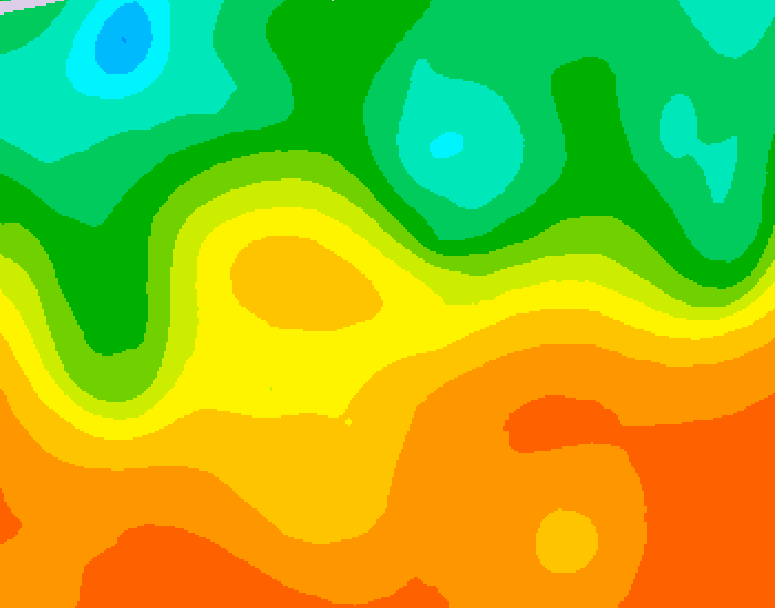 GDPS 500 millibar geopotential height 150 hour forecast chart for Canada based on 2025/09/11 1200Z data