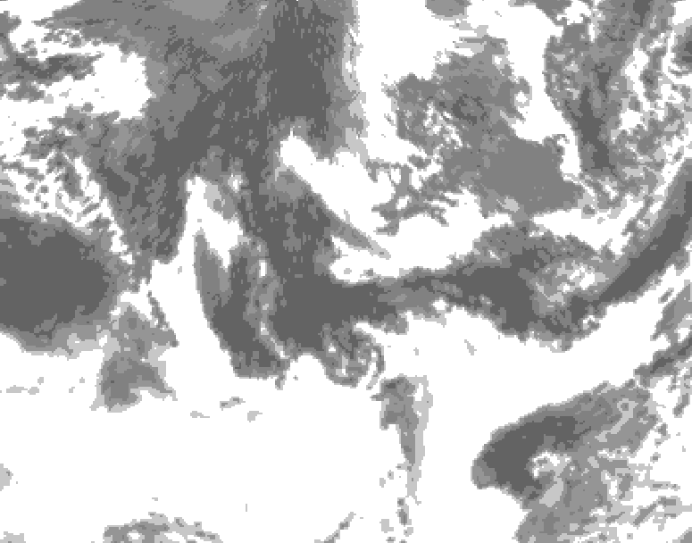 GDPS total cloud 186 hour forecast chart for Canada based on 2025/09/11 0000Z data