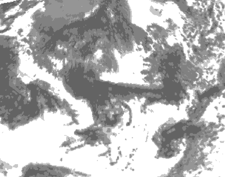 GDPS total cloud 210 hour forecast chart for Canada based on 2025/09/11 0000Z data