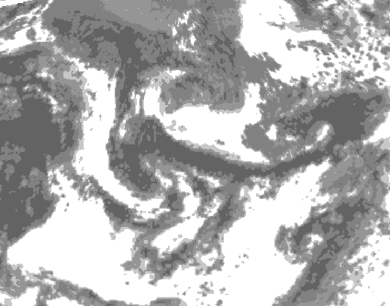 GDPS total cloud 234 hour forecast chart for Canada based on 2025/09/11 0000Z data