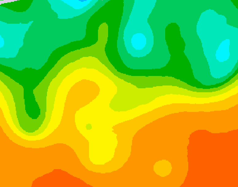 GDPS 500 millibar geopotential height 138 hour forecast chart for Canada based on 2025/09/12 0000Z data