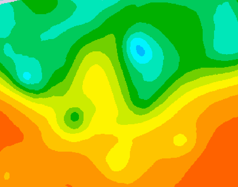 GDPS 500 millibar geopotential height 150 hour forecast chart for Canada based on 2025/09/12 1200Z data