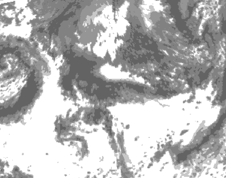 GDPS total cloud 084 hour forecast chart for Canada based on 2025/09/12 1200Z data