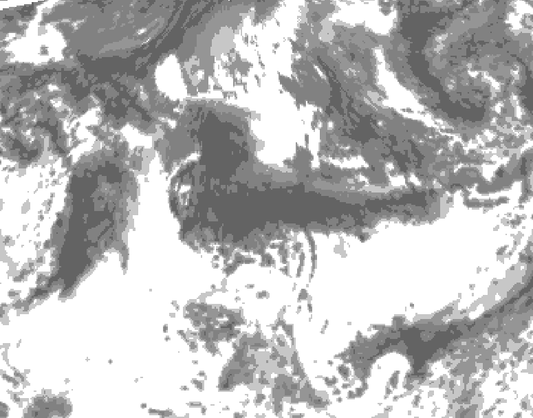 GDPS total cloud 108 hour forecast chart for Canada based on 2025/09/12 1200Z data