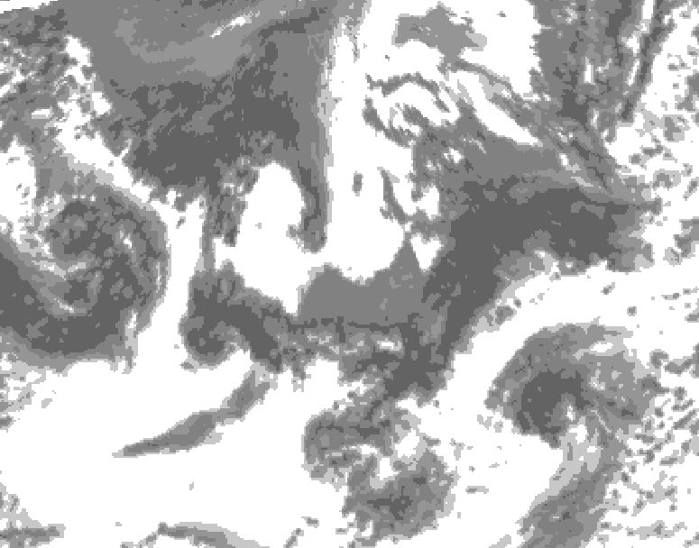 GDPS total cloud 150 hour forecast chart for Canada based on 2025/09/12 1200Z data