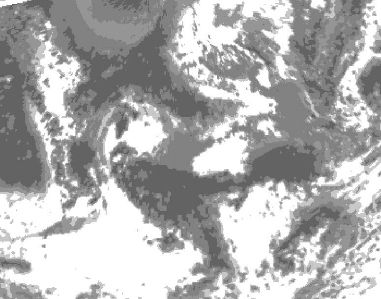 GDPS total cloud 132 hour forecast chart for Canada based on 2025/09/13 0000Z data