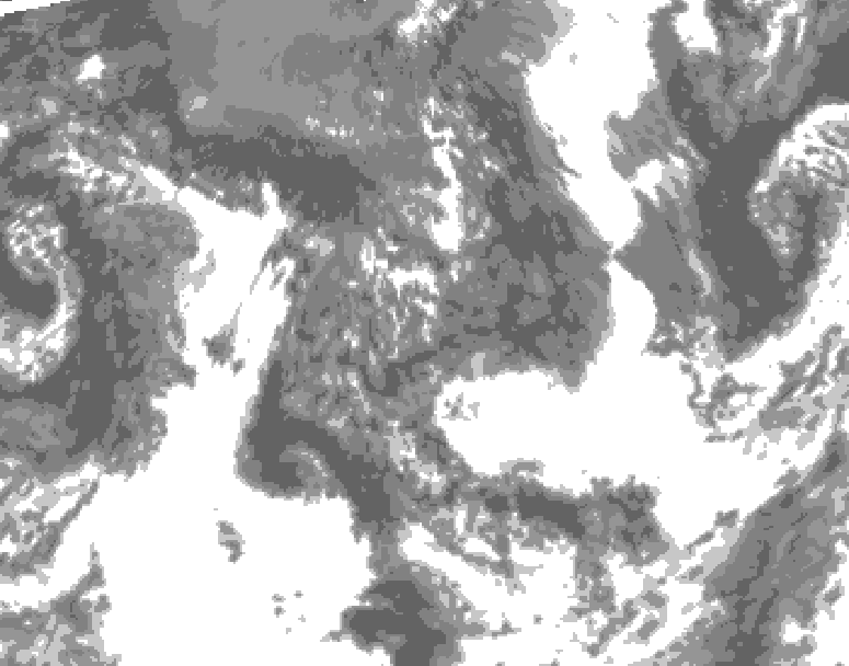 GDPS total cloud 210 hour forecast chart for Canada based on 2025/09/13 0000Z data