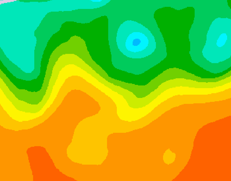 GDPS 500 millibar geopotential height 078 hour forecast chart for Canada based on 2025/09/14 1200Z data