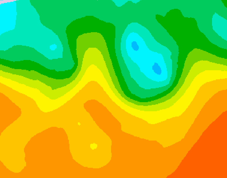 GDPS 500 millibar geopotential height 102 hour forecast chart for Canada based on 2025/09/14 1200Z data