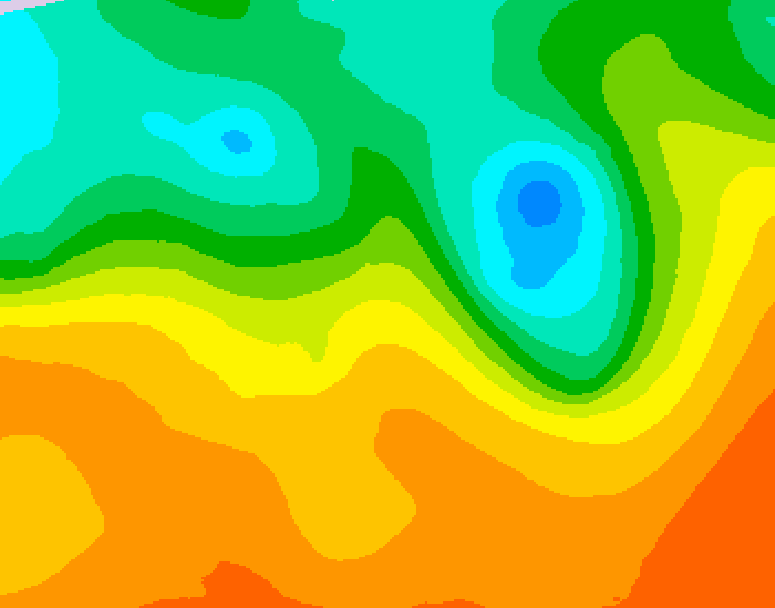 GDPS 500 millibar geopotential height 126 hour forecast chart for Canada based on 2025/09/14 1200Z data