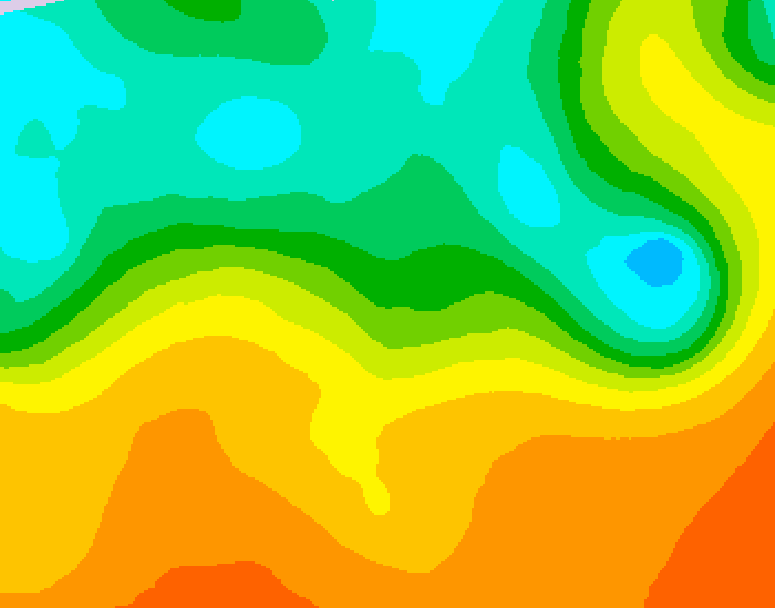 GDPS 500 millibar geopotential height 150 hour forecast chart for Canada based on 2025/09/14 1200Z data