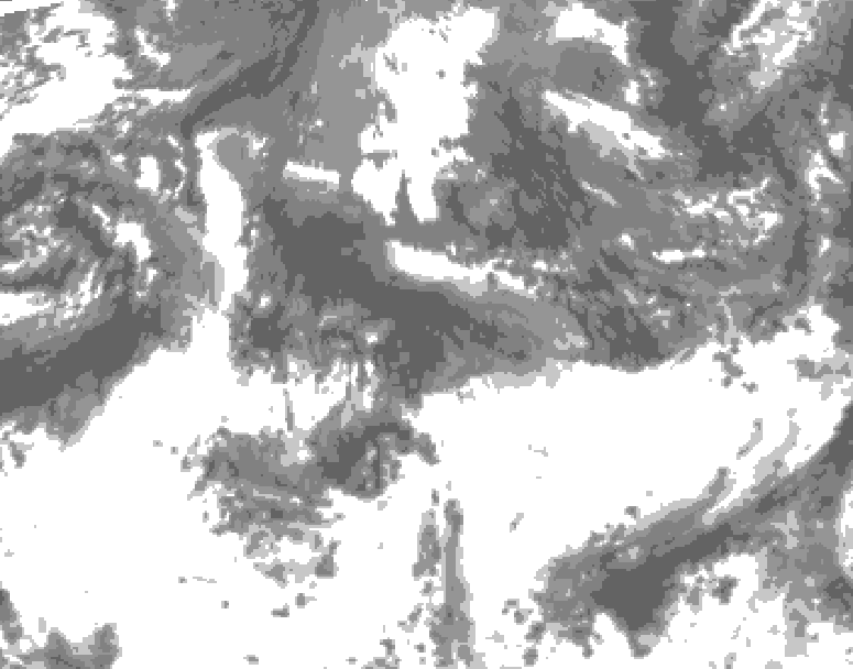 GDPS total cloud 036 hour forecast chart for Canada based on 2025/09/14 1200Z data
