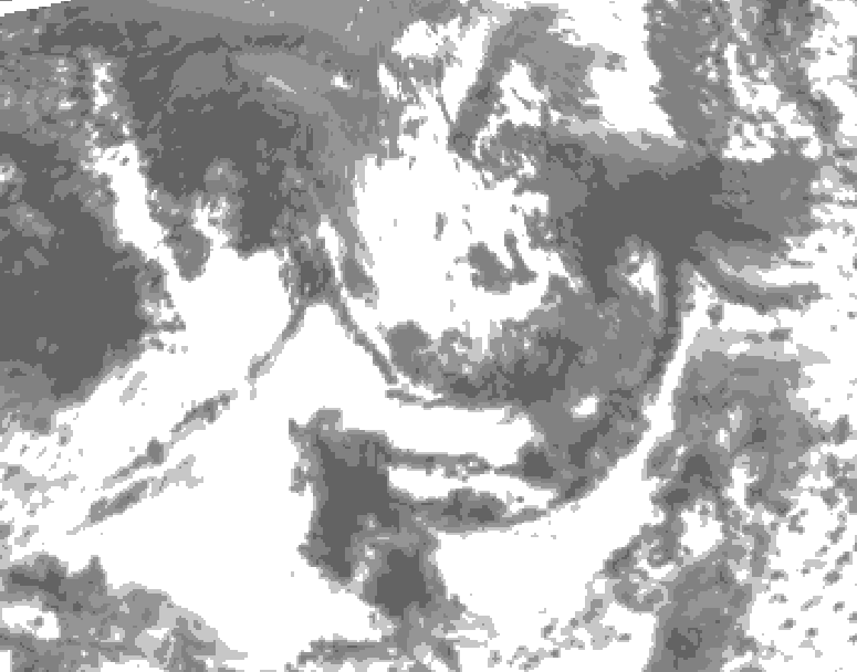 GDPS total cloud 102 hour forecast chart for Canada based on 2025/09/14 1200Z data