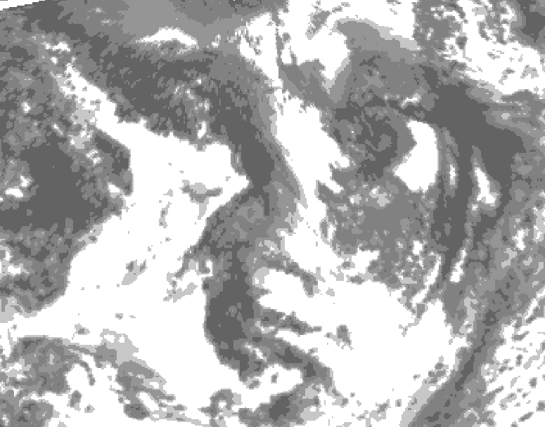 GDPS total cloud 126 hour forecast chart for Canada based on 2025/09/14 1200Z data