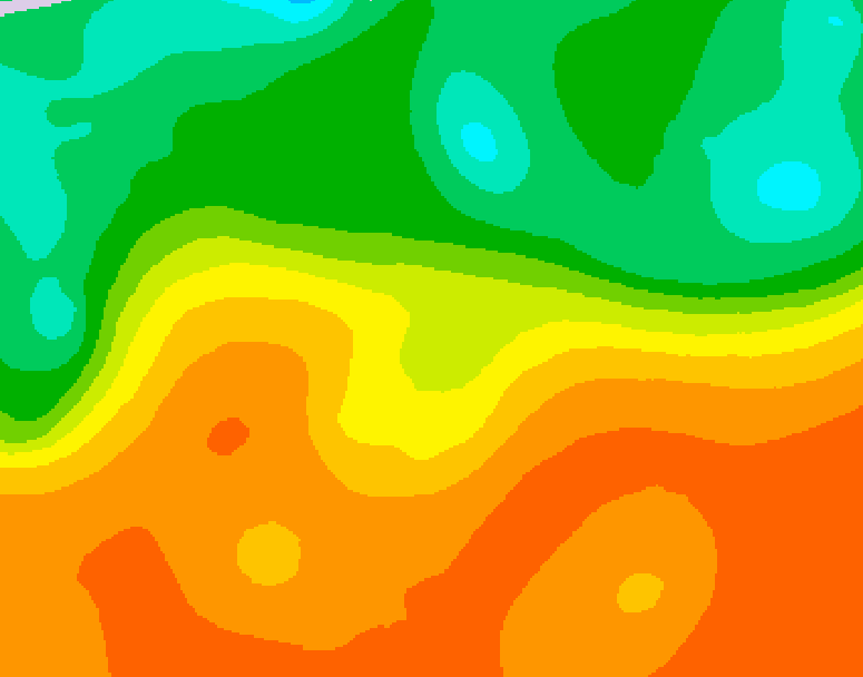 GDPS 500 millibar geopotential height 048 hour forecast chart for Canada based on 2025/09/15 0000Z data