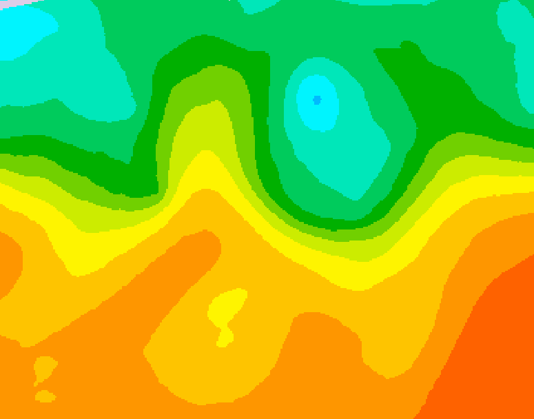GDPS 500 millibar geopotential height 084 hour forecast chart for Canada based on 2025/09/15 0000Z data