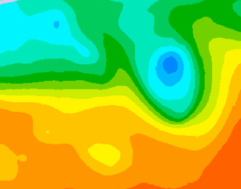 GDPS 500 millibar geopotential height 114 hour forecast chart for Canada based on 2025/09/15 0000Z data