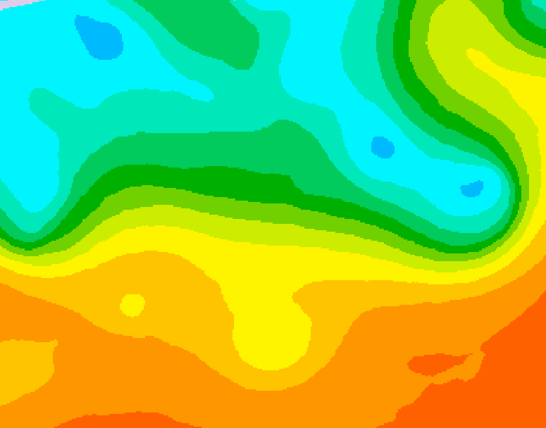 GDPS 500 millibar geopotential height 138 hour forecast chart for Canada based on 2025/09/15 0000Z data