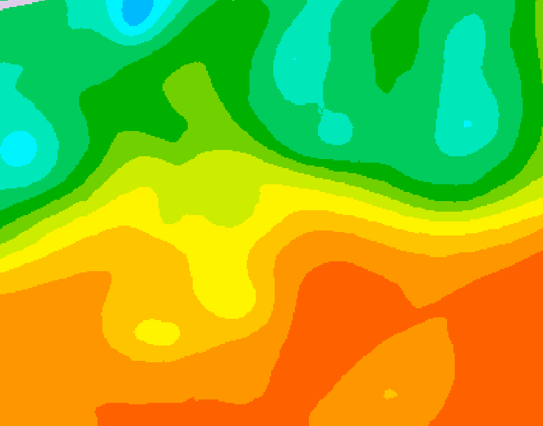 GDPS 500 millibar geopotential height 012 hour forecast chart for Canada based on 2025/09/15 1200Z data