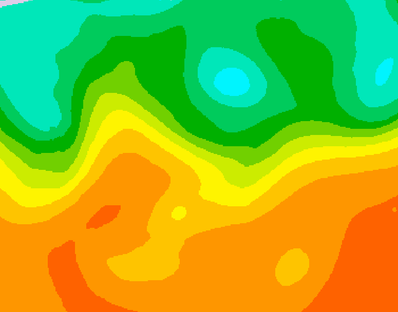GDPS 500 millibar geopotential height 054 hour forecast chart for Canada based on 2025/09/15 1200Z data